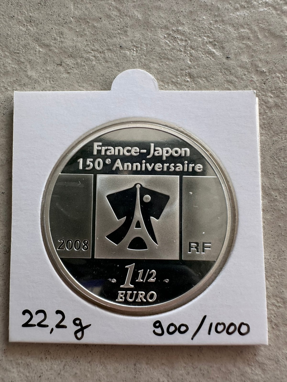 1,5 euro zilver Frankrijk 2008, Proof kwaliteit, Ophalen of Verzenden, Frankrijk, Overige waardes, Zilver