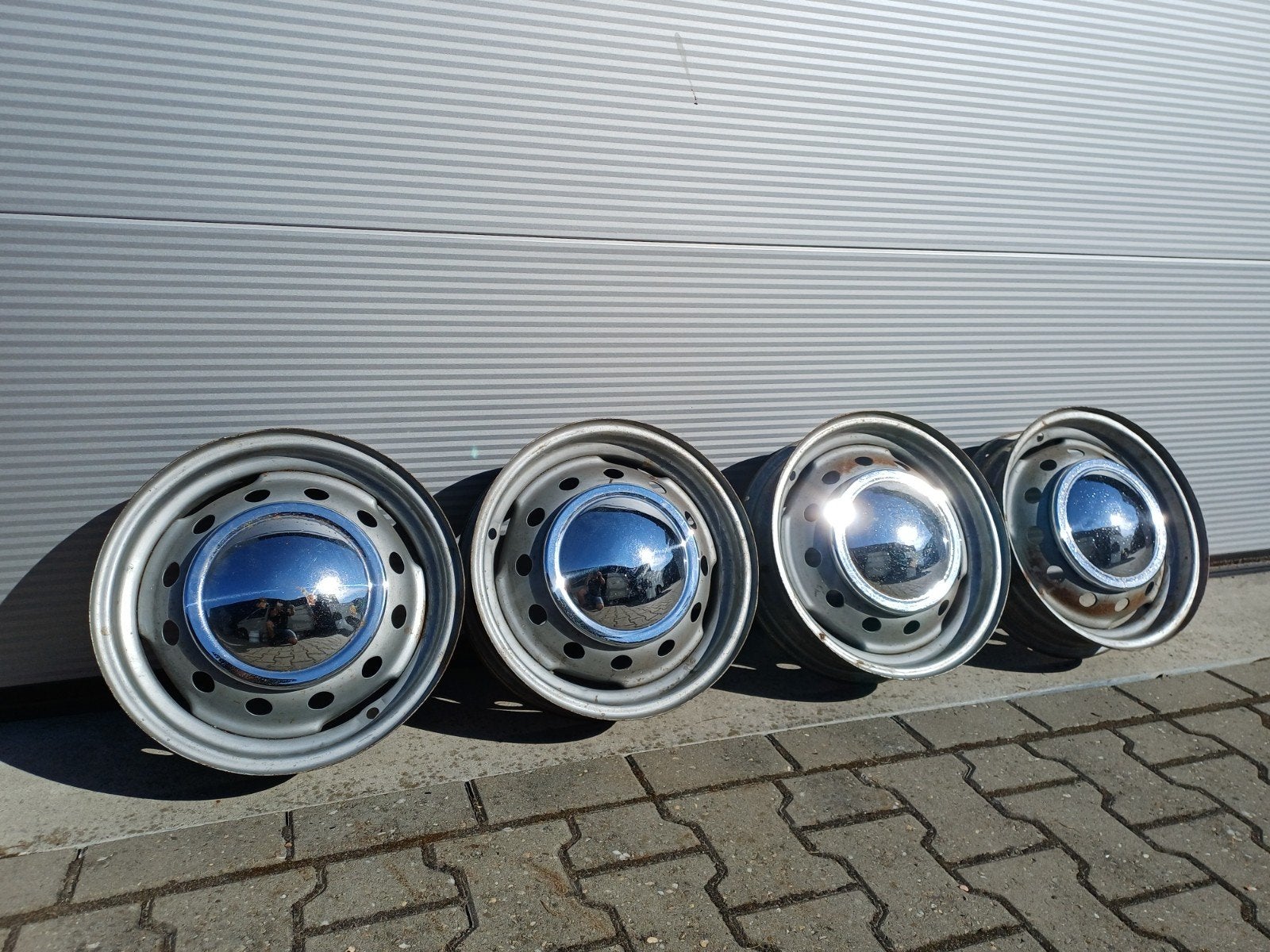 MG A BUGEYE SPRITE STEEL WHEEL MGa /  ROSTYLE MG MIDGET GT, Auto-onderdelen, 15 inch, Velg(en), Ophalen of Verzenden, 7931 TA