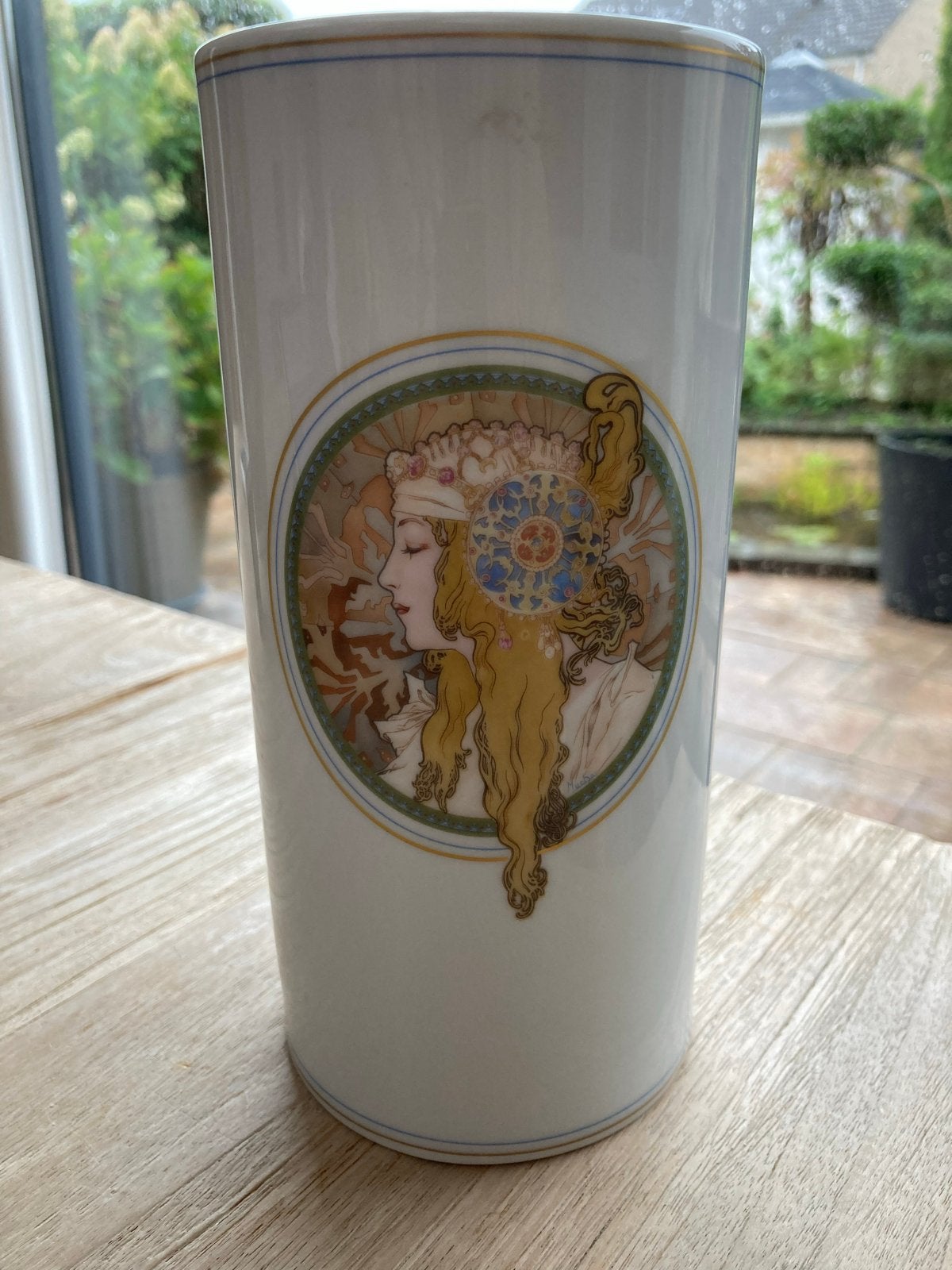Alfons Mucha Hutschenreuther Vaas - Die Blonde, Antiek en Kunst, Ophalen of Verzenden