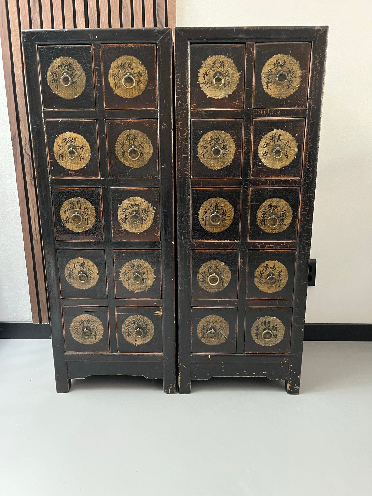 Antieke Chinese Apothekerskastjes (set van 2), Antiek en Kunst, Ophalen
