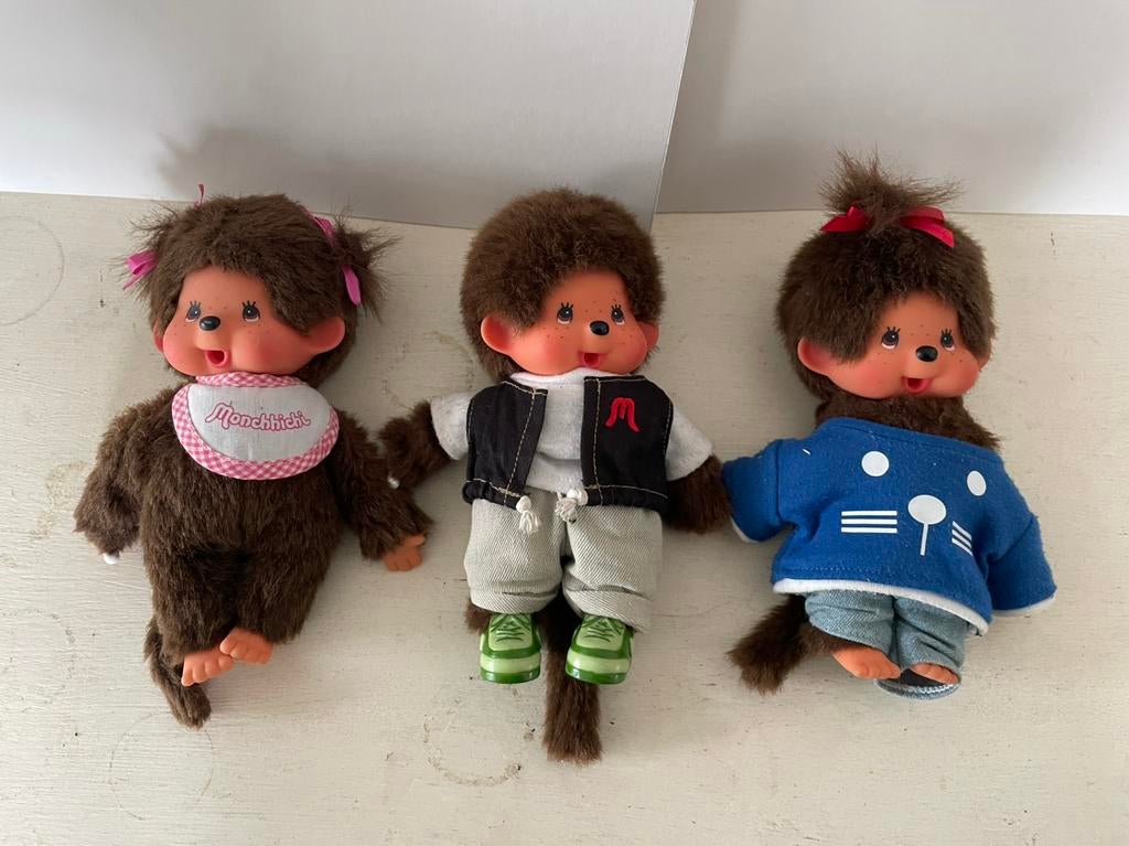monchhichi vintage 80ies, Ophalen of Verzenden, Zo goed als nieuw, Poppenhuis