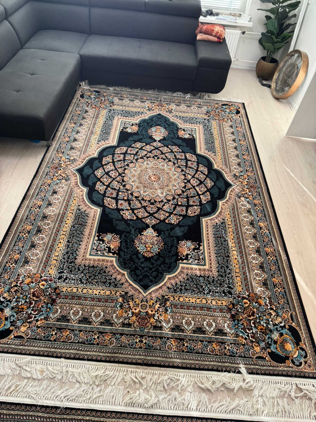Prachtig groot klassiek vloerkleed met gedetailleerd motief, 150 tot 200 cm, 200 cm of meer, Ophalen of Verzenden, Zo goed als nieuw