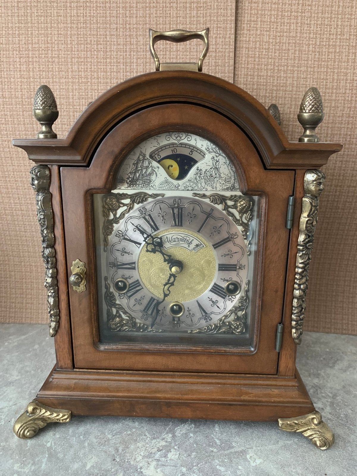 Warminck Westminster tafelklok hoogte 30 cm, Antiek en Kunst, Ophalen of Verzenden
