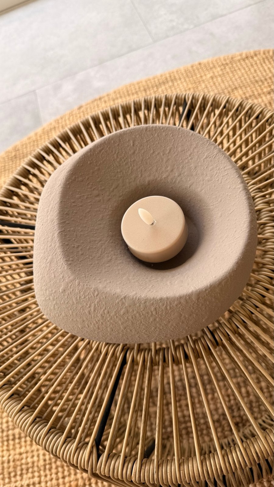 Theelichthouder Light & Living taupe, Overige materialen, Beige, Nieuw, Ophalen of Verzenden