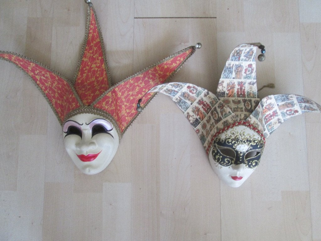 Venetiaanse Maskers / Wanddecoratie / Keramiek uit Venetie, Ophalen of Verzenden, Gebruikt