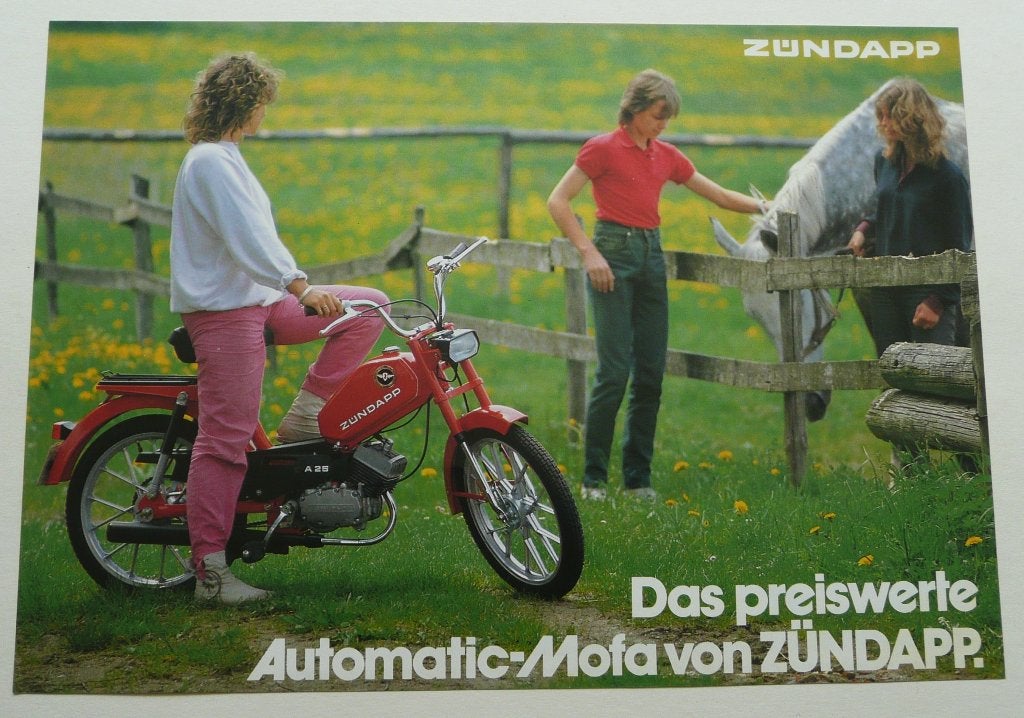 Zündapp Folder "Automatic" A 25 (1983-1984) A4 2-zijdig., Verzenden, Gebruikt
