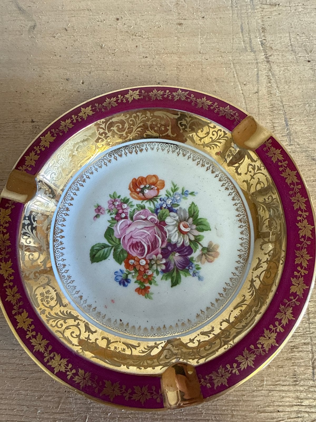 Vintage Limoges Jammet Seignolles Asbak - Handbeschilderd, Ophalen of Verzenden
