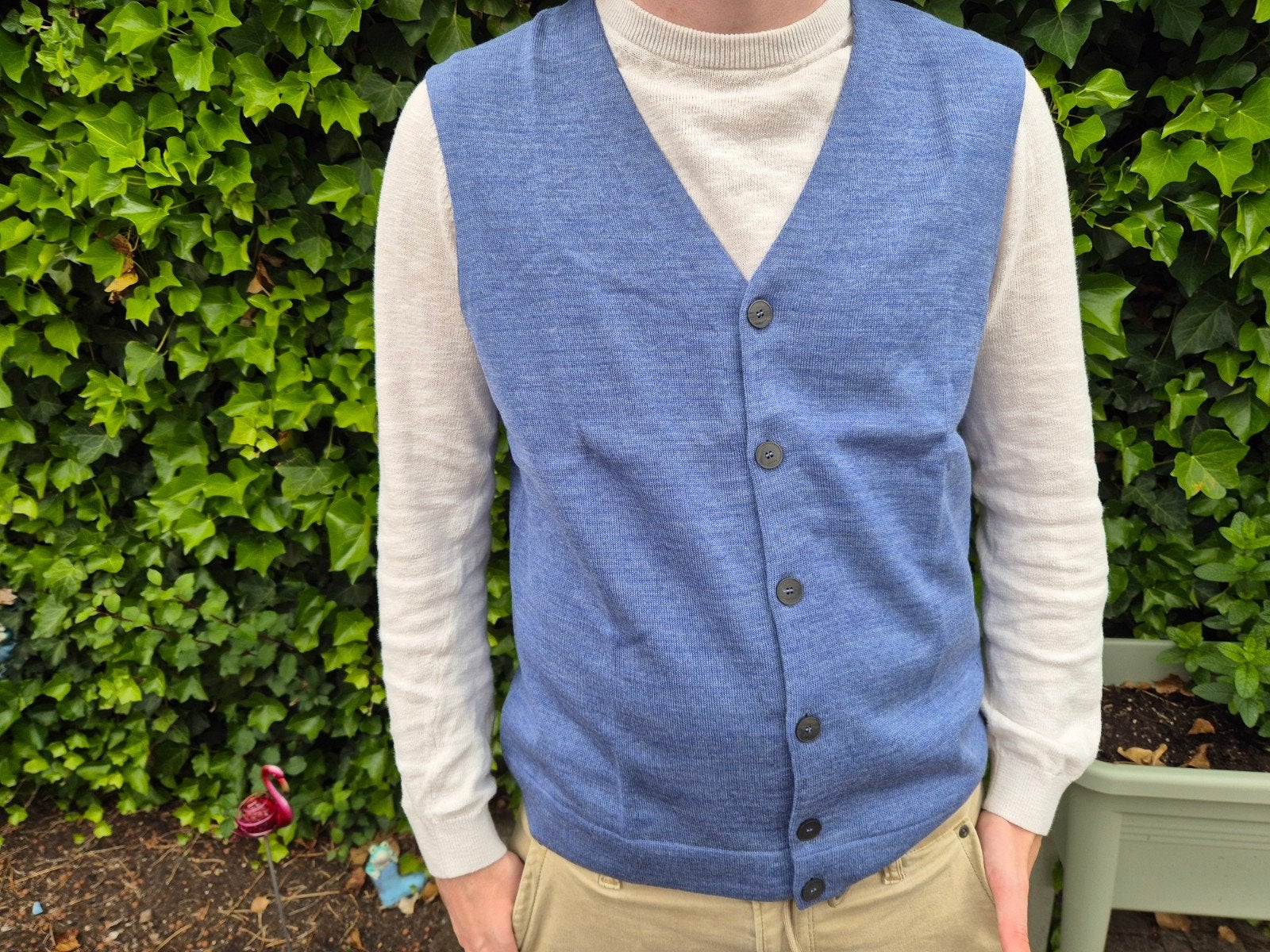 Maerz Muenchen gilet spencer vest Jeans Blauw Nieuw maat L, Maat 52/54 (L), ., Nieuw, Ophalen of Verzenden