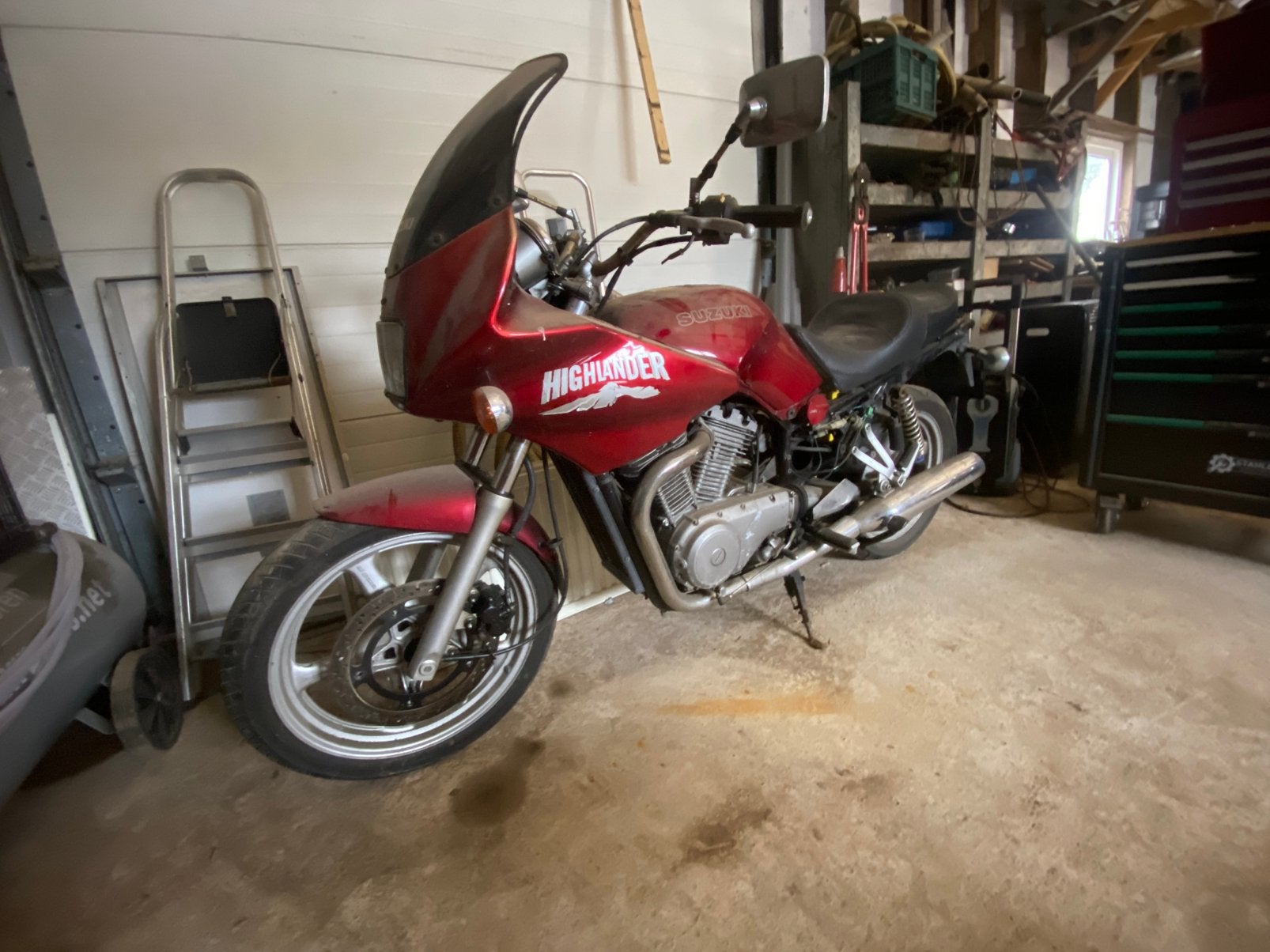 Loop of sloop suzuki VX800 highlander, Ophalen