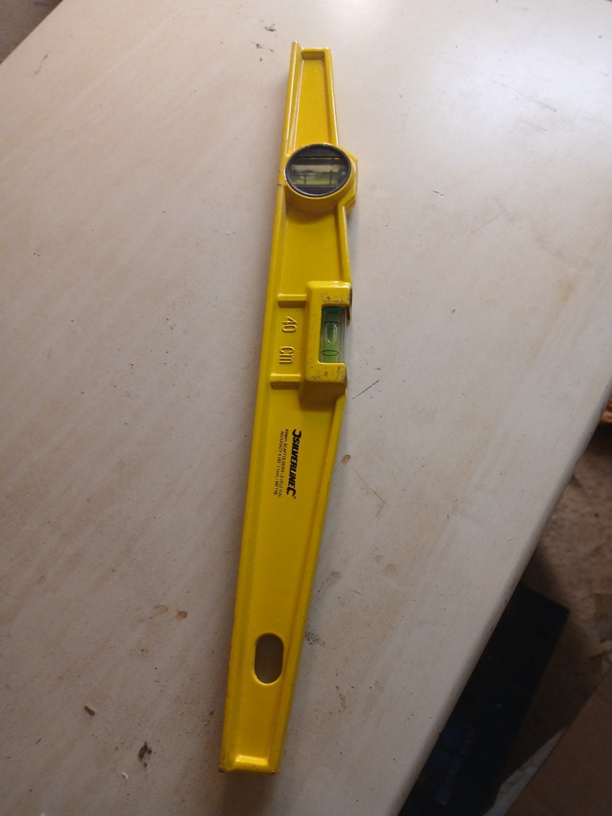 Silverline Waterpas 40 cm - Gebruikt, Ophalen of Verzenden, Gebruikt, Waterpas, Overige merken