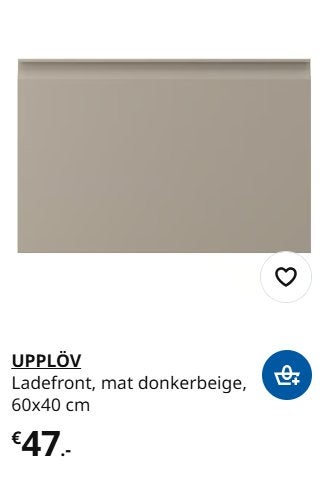Ikea Upplov keukenfrontjes., Huis en Inrichting, Ophalen, Beige, 50 tot 100 cm, Zo goed als nieuw