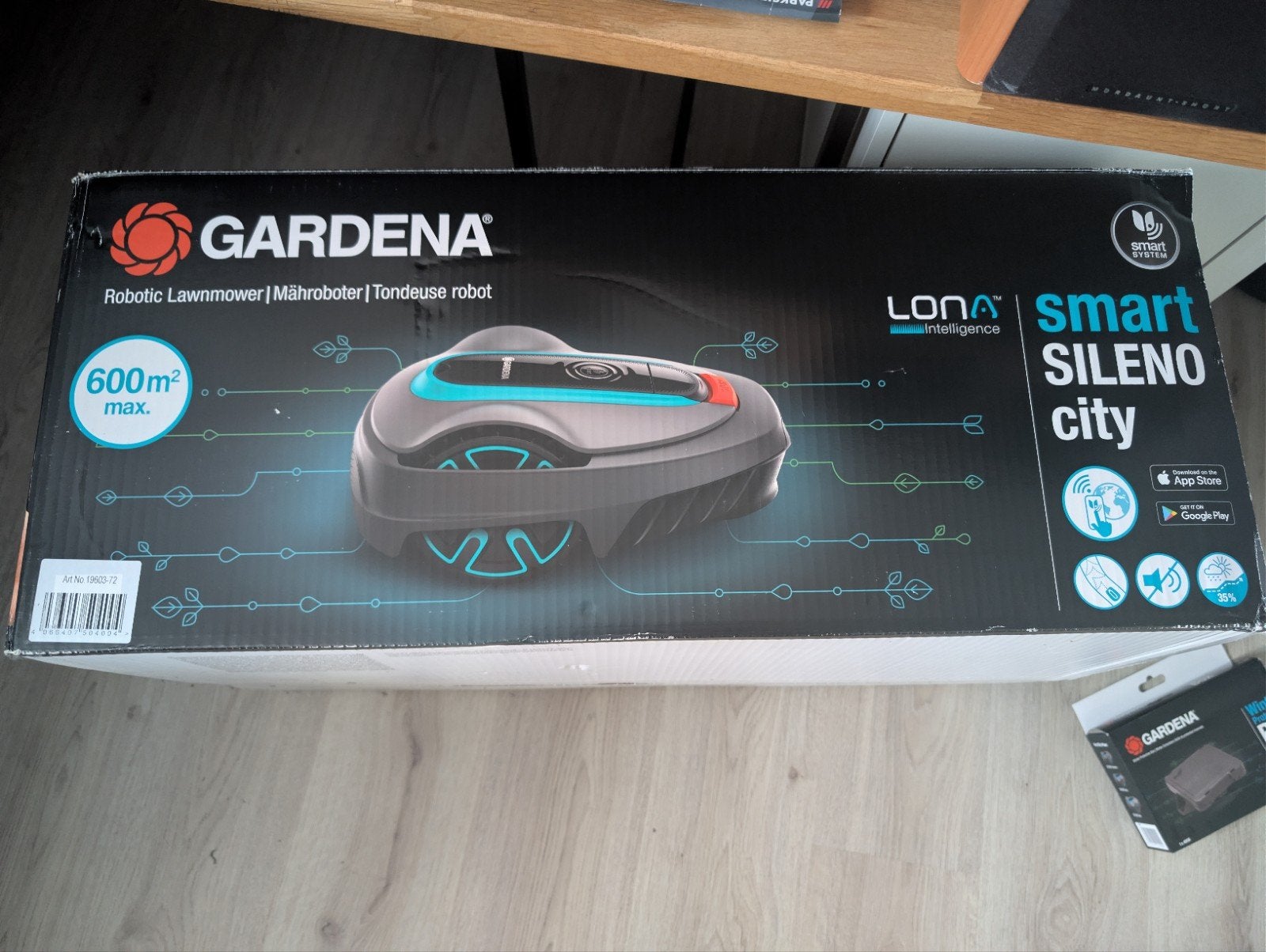 Gardena Smart Sileno City Robotmaaier 600m² + Winterbox, Cirkelmaaier, Accu-grasmaaier, Nieuw, Mulchfunctie
