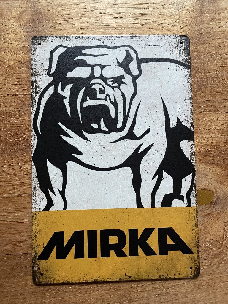 Mirka metalen reclamebord / wandbord (Old Look), Verzamelen, Www.pand50.nl, Reclamebord, Nieuw, Ophalen of Verzenden