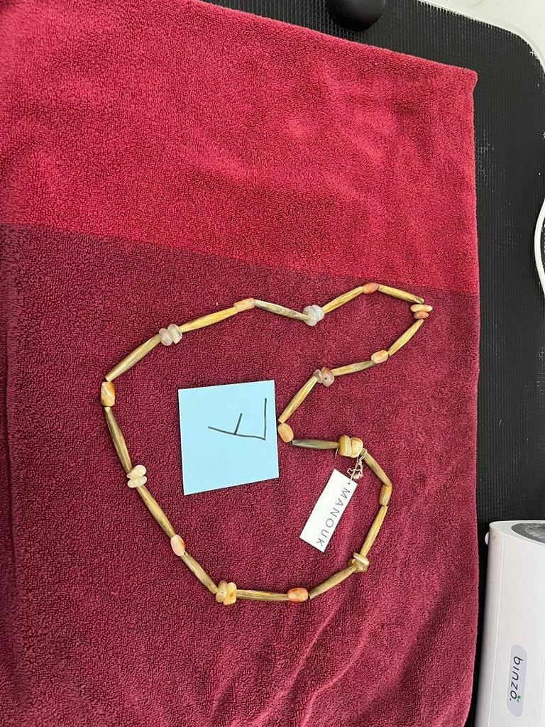Nieuwe Manouk Halsketting - Handgemaakt & Duurzaam, Ophalen of Verzenden, Nieuw, Overige kleuren, Steen of Mineraal