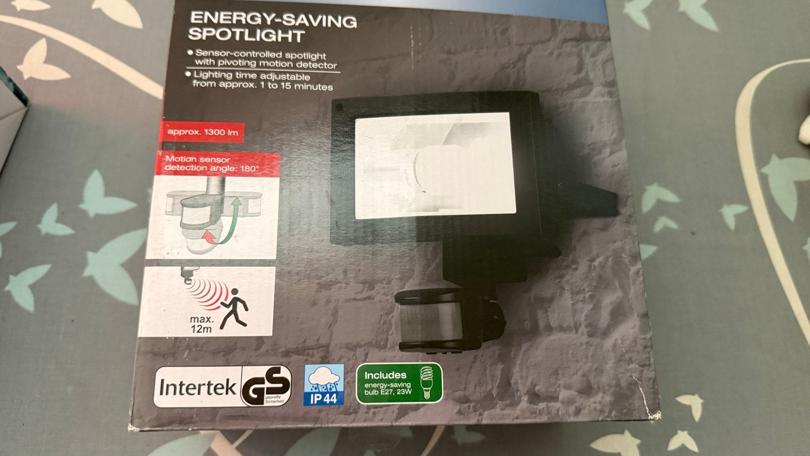 Energiebesparende schijnwerper met bewegingssensor, Overige materialen, Bewegingssensor, Minder dan 50 watt, Nieuw