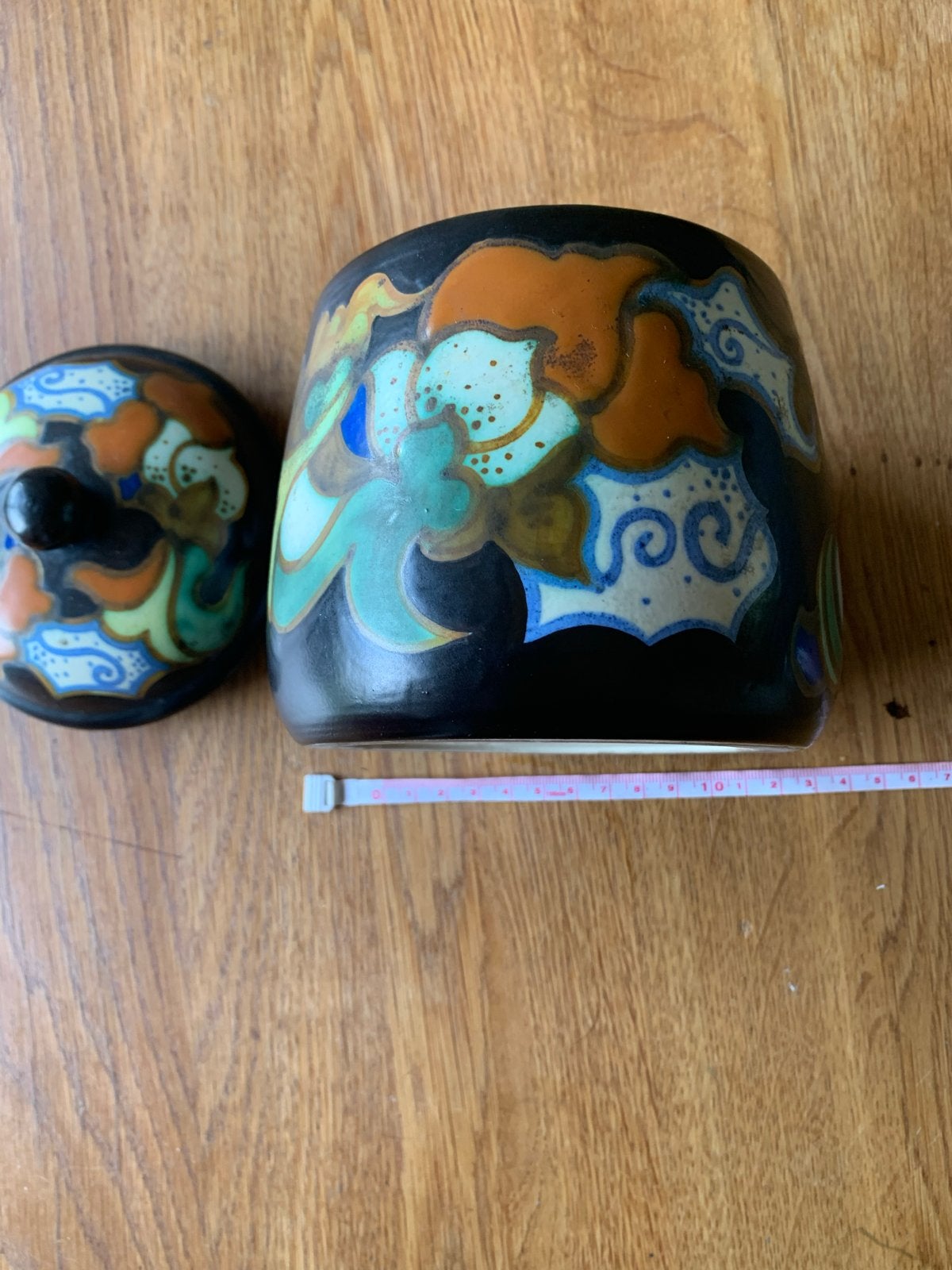 Gouda Holland Keramiek Pot met Deksel - Art Nouveau, Antiek en Kunst, Antiek | Keramiek en Aardewerk, Ophalen of Verzenden