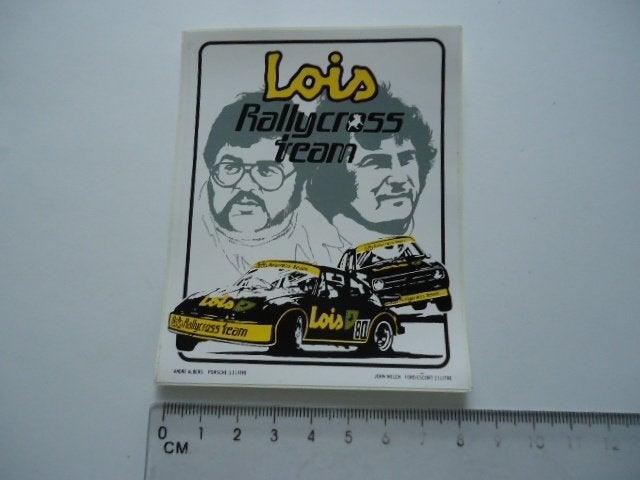 sticker oud Lois Porsche rallycross ford escort Andre ALBERS, Verzenden, Zo goed als nieuw, Auto of Motor