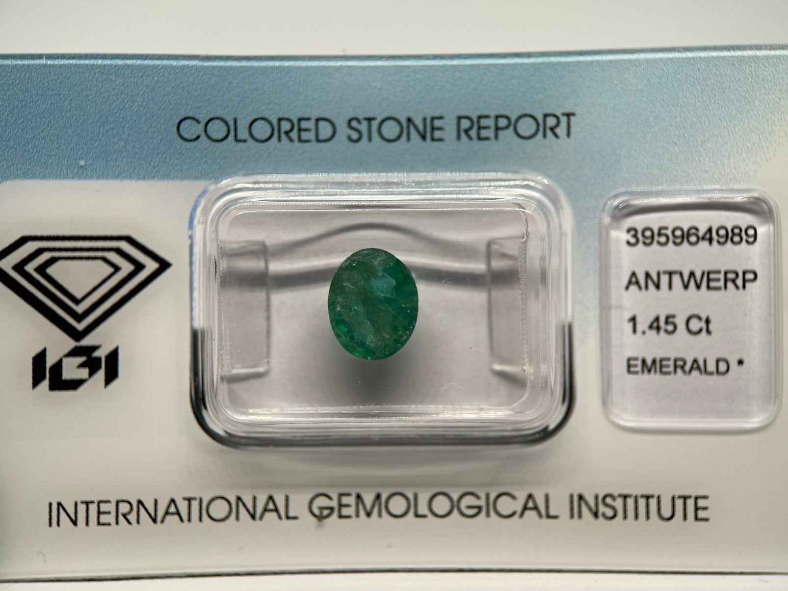 Smaragd Edelsteen 1,45 ct IGI, Ophalen of Verzenden, Nieuw