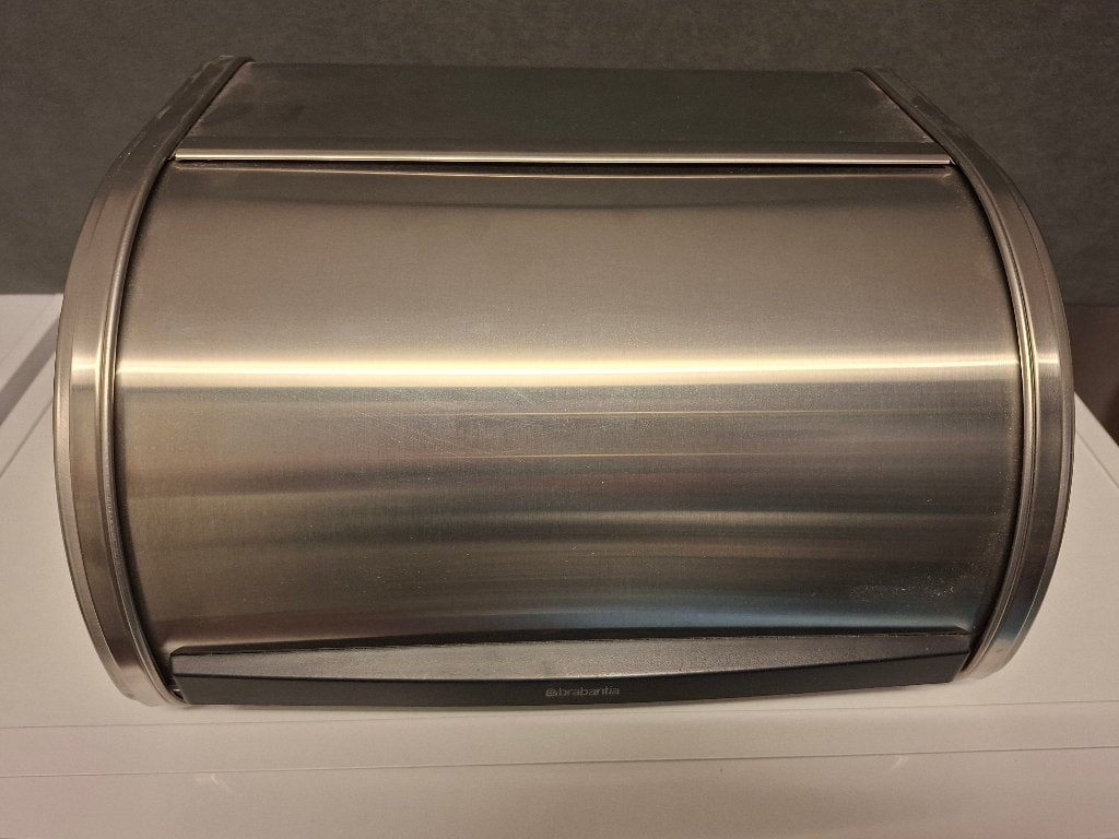 Brabantia Broodtrommel - Roestvrij staal, Ophalen, Zilver, Zo goed als nieuw, Metaal