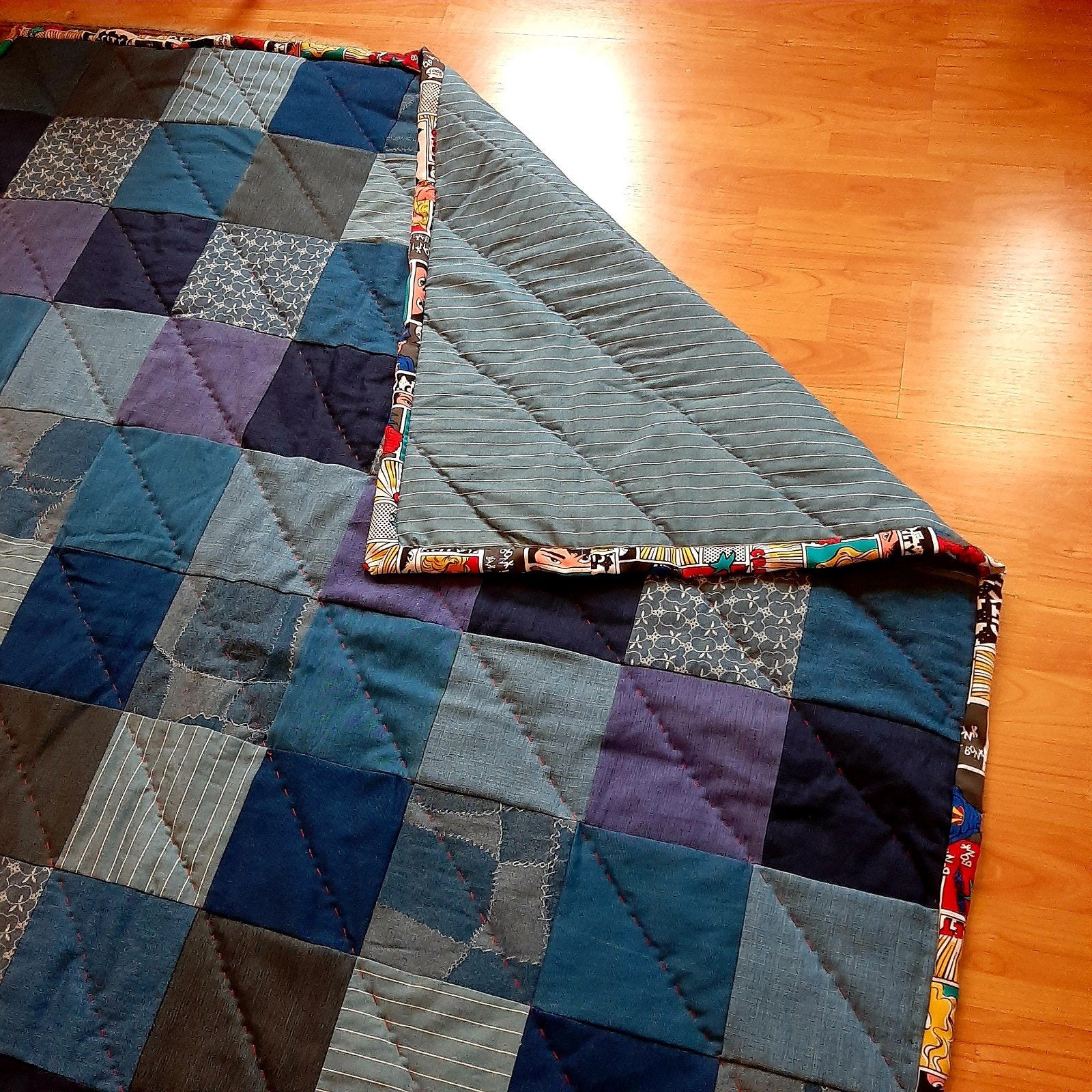 quilt denim, Overige kleuren, Nieuw, Ophalen of Verzenden, 30 tot 120 cm