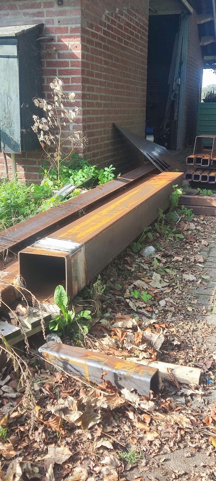 Stalen koker 200x200x5mm, lengte 2500mm, Ophalen, Gebruikt, IJzer