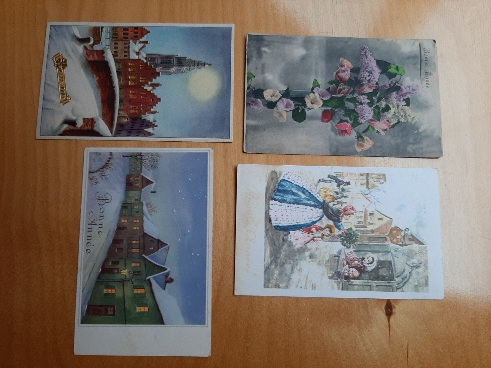 12 kaarten Bonne Année, Verzenden, Voor 1920, Gelopen, Sterren en Beroemdheden