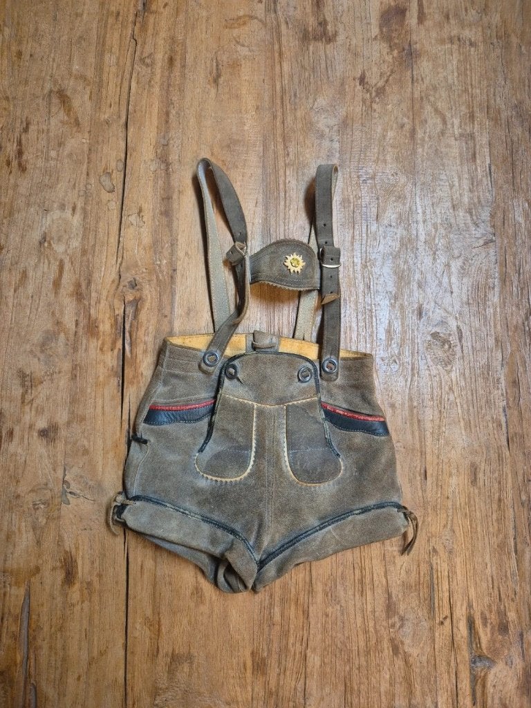 Stoere kinder lederhosen, Handgemaakt, Djt@dejuistetoon.eu, Ophalen of Verzenden, Zo goed als nieuw