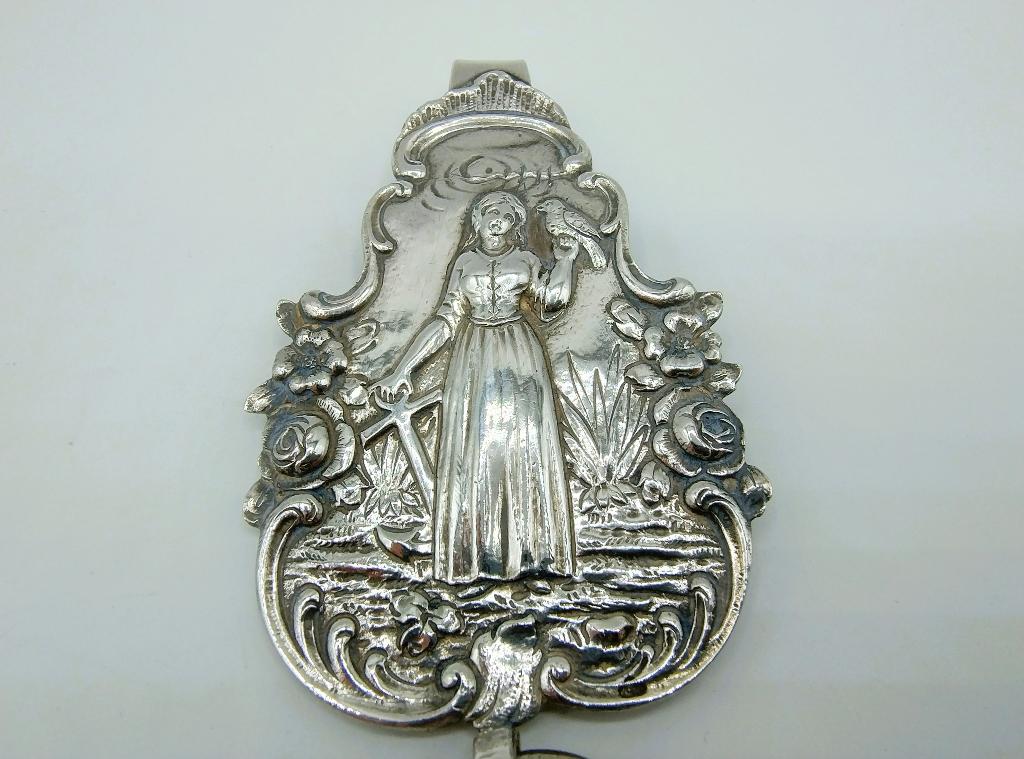 Zilveren tasbeugel met rokhaak, G. Roth, Hanau, ca. 1900, Verzenden, Zilver