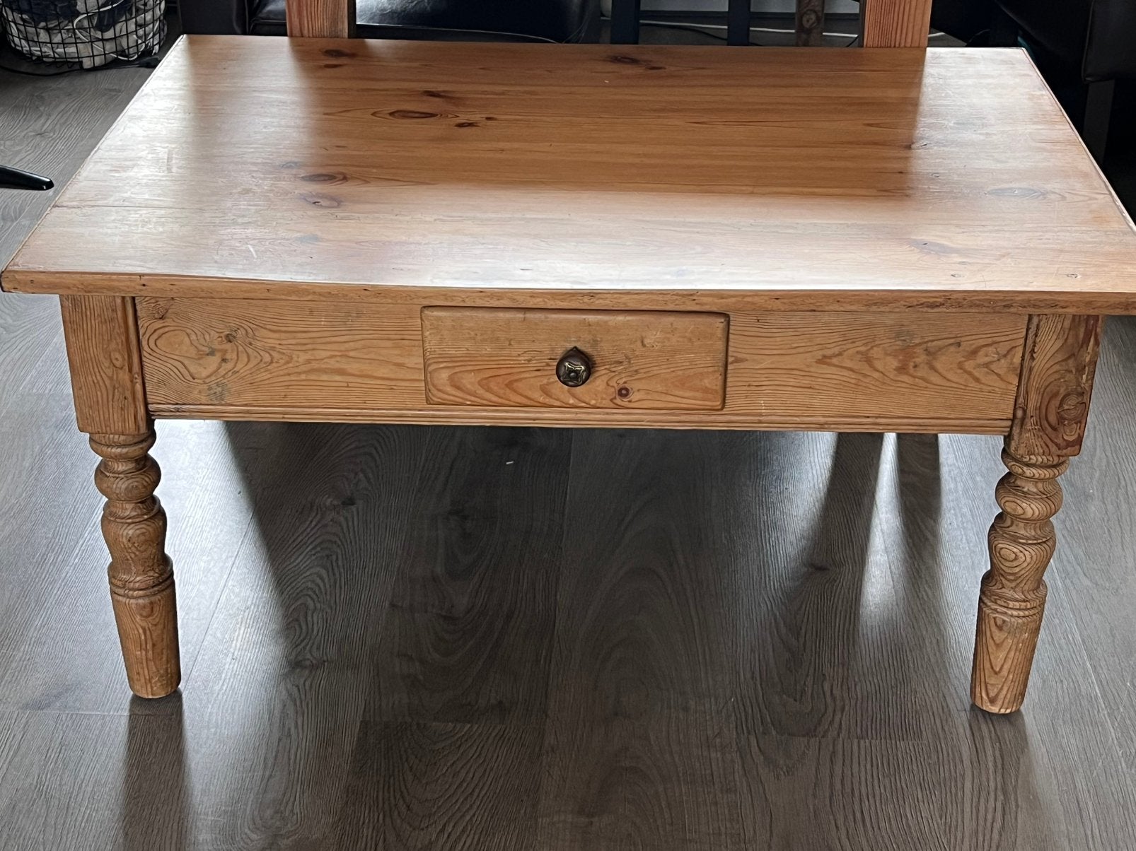 Oud grenen salon tafel, Huis en Inrichting, Tafels | Salontafels, Ophalen, Gebruikt, 100 tot 150 cm, 50 tot 100 cm