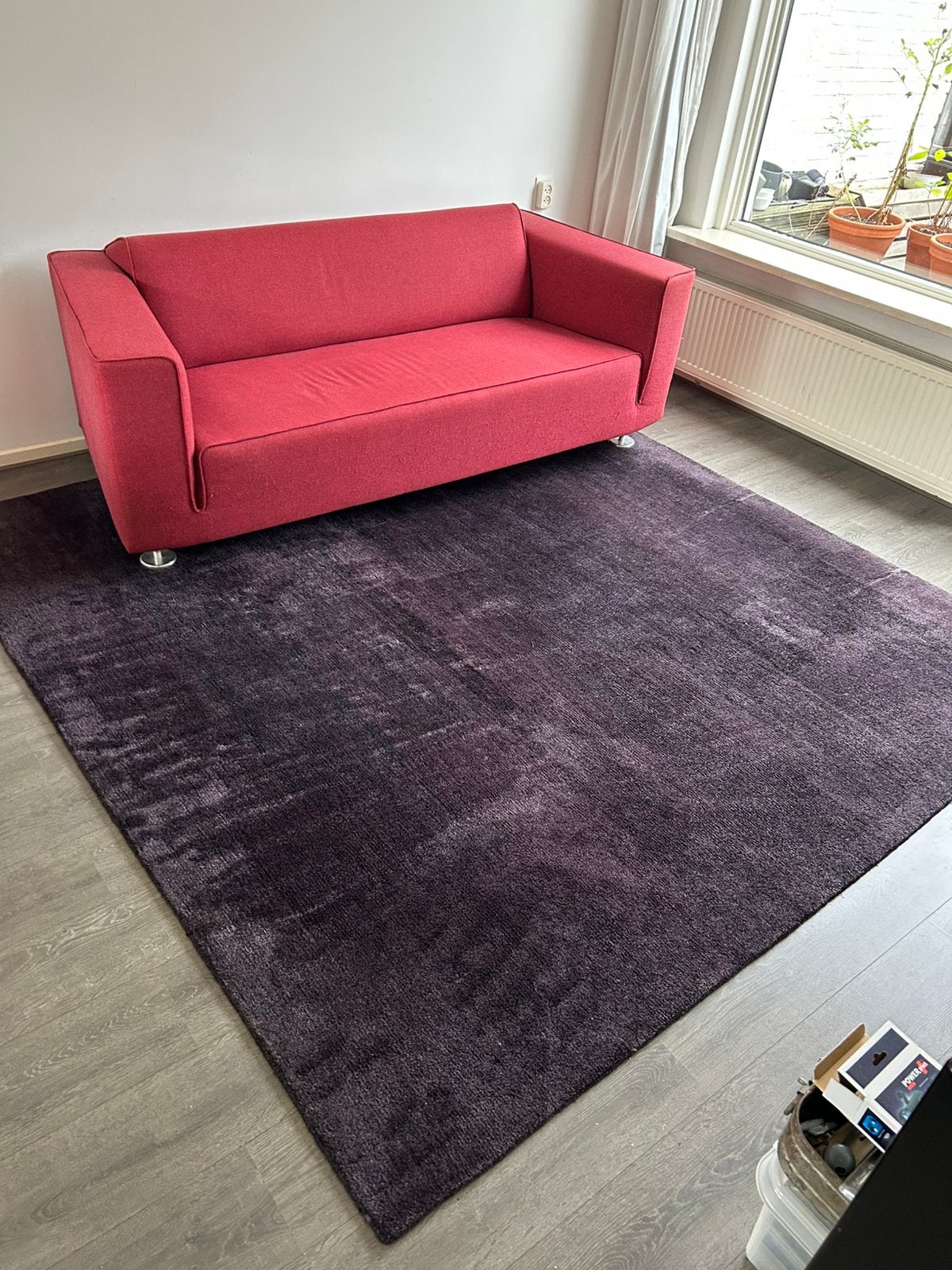 Wollen vloerkleed, Ophalen, Gebruikt, Paars, 5 tot 10 m²