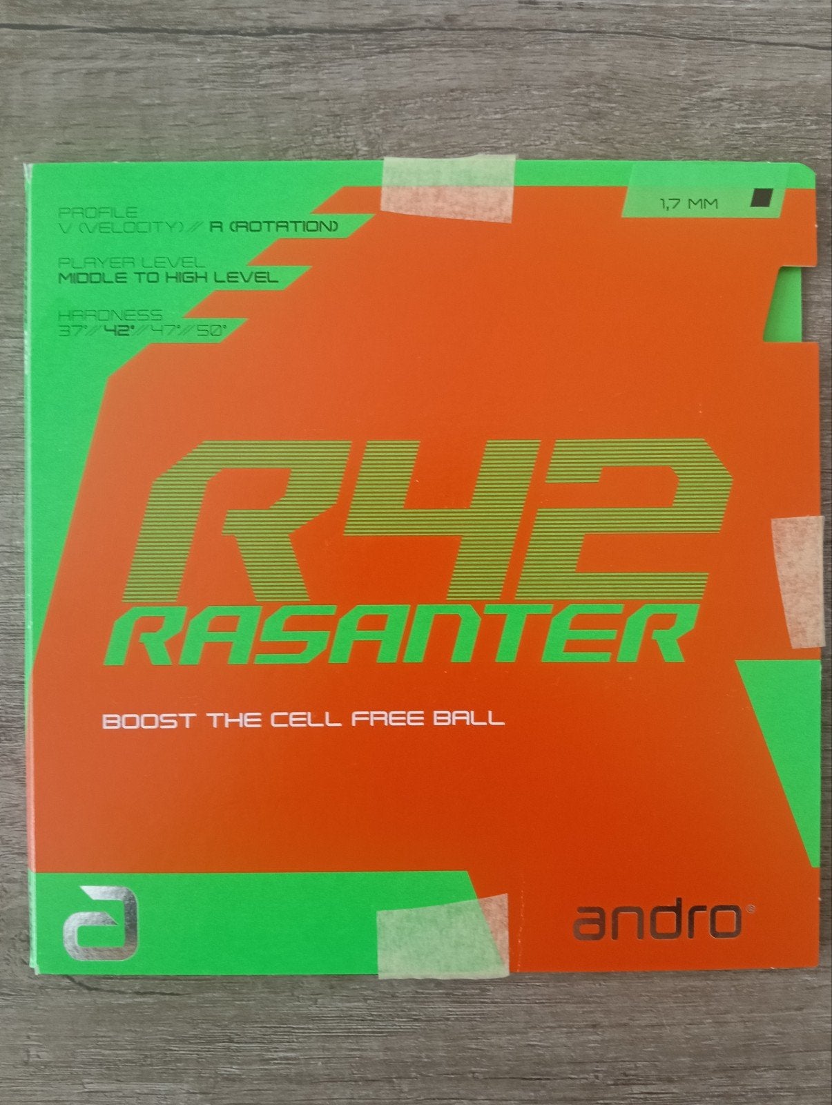 Tafeltennis rubber Rasanter R42, Boeken, Ophalen of Verzenden, Zo goed als nieuw