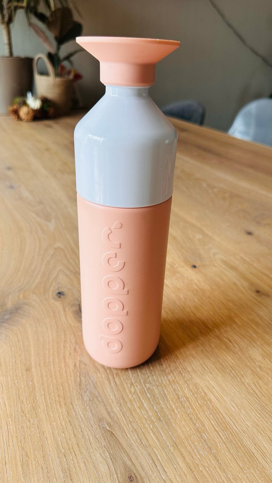 Dopper thermosfles 580 ml - Koraalroze/Wit, Overige typen, Ophalen of Verzenden, Zo goed als nieuw, Roze