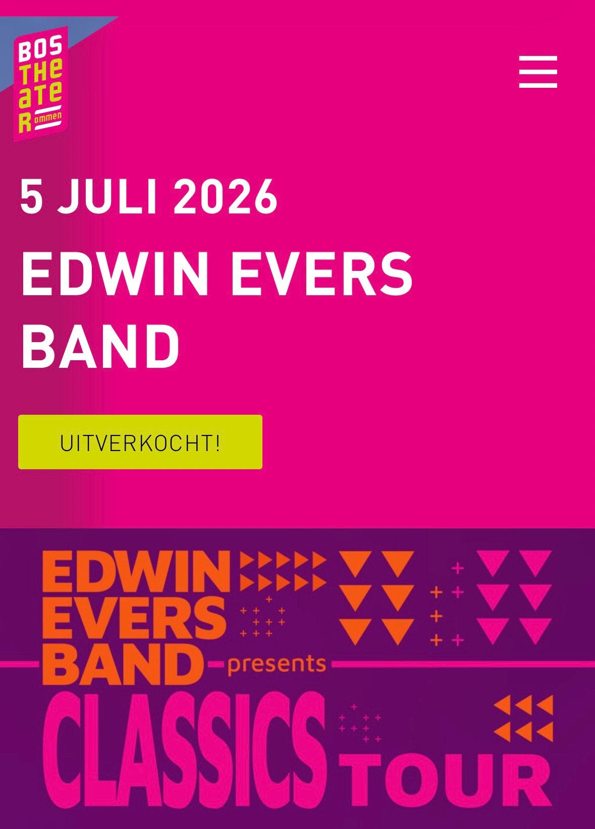 2 tickets Edwin Evers band, Tickets en Kaartjes, Twee personen