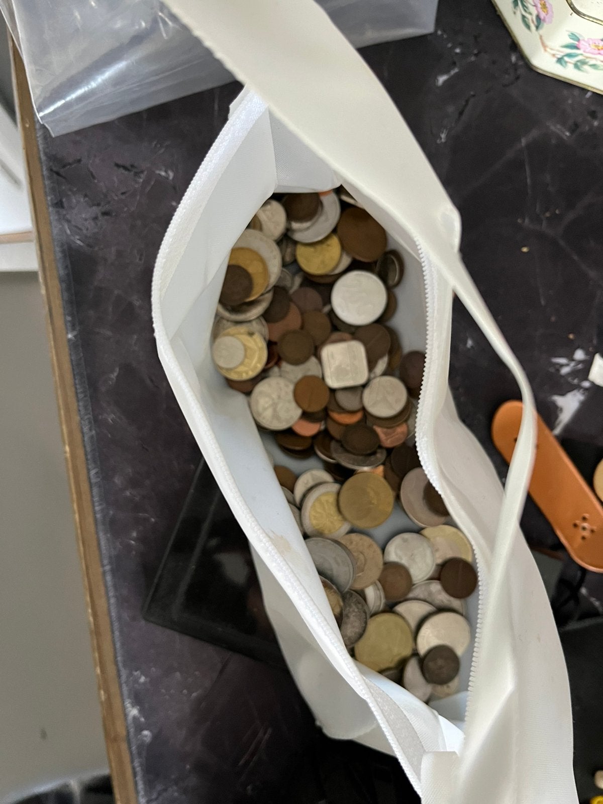 Zak met buitelandsuntgeld, Postzegels en Munten, Munten en Bankbiljetten | Verzamelingen, Ophalen, Buitenland, Munten