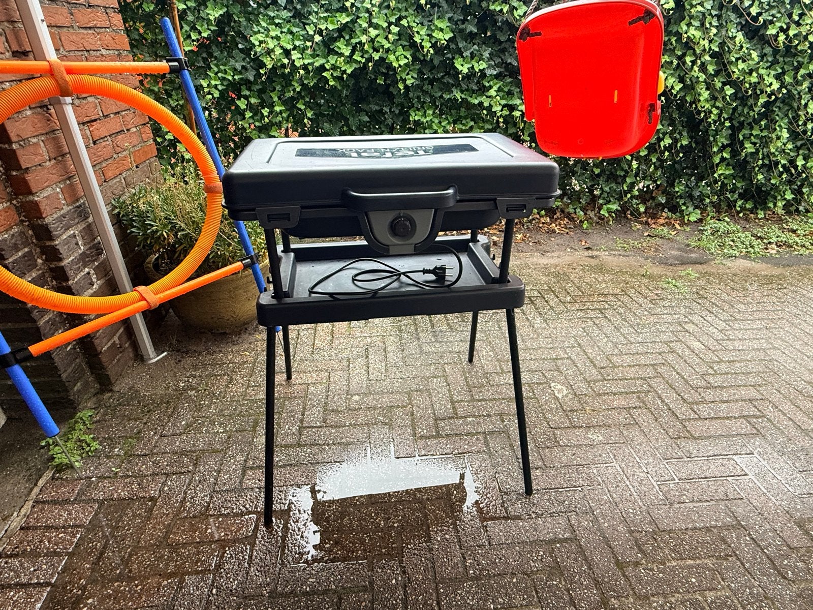 Tefal Grill 'N Pack elektrische barbecue met standaard, Tuin en Terras, Ophalen, Gebruikt