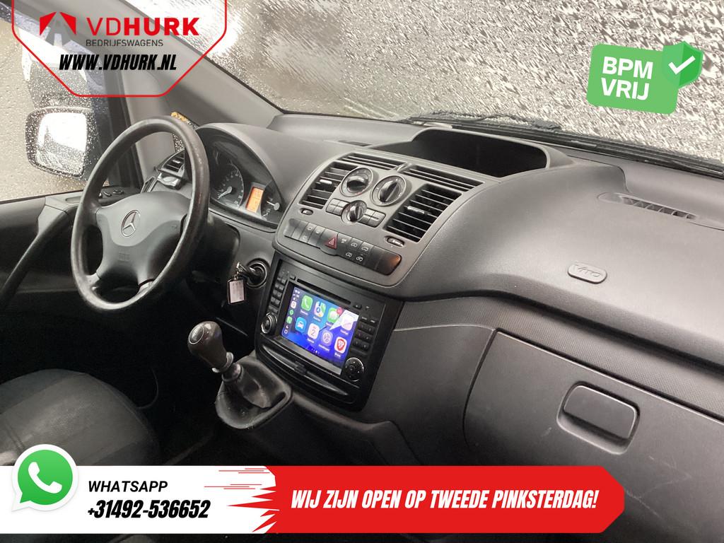 Mercedes-Benz Vito 113 CDI L3 DC Dubbel Cabine EXPORT Carpla, Auto's, Euro 5, Gebruikt, 4 cilinders, Wit