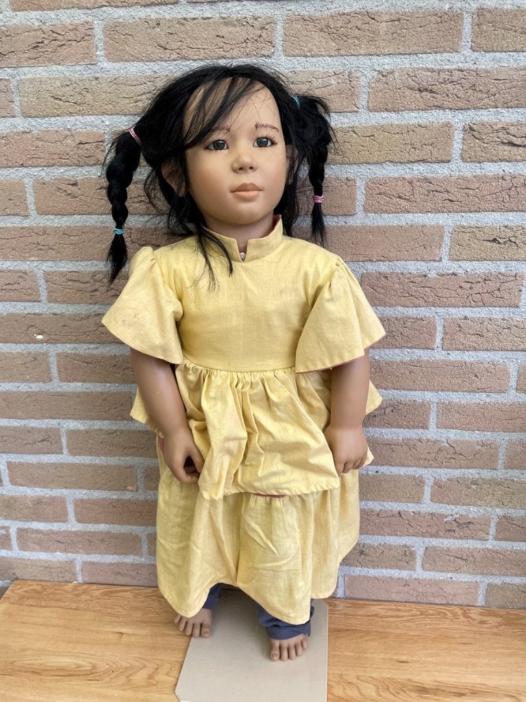 Annette Himstedt Michiko, 80cm., Verzamelen, Poppen, Annette Himstedt, Ophalen of Verzenden, Zo goed als nieuw, Pop