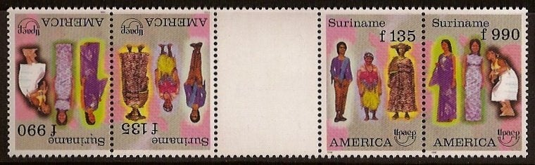 Suriname 895/6 BP postfris Brugpaar 1996, Ophalen of Verzenden, Postfris