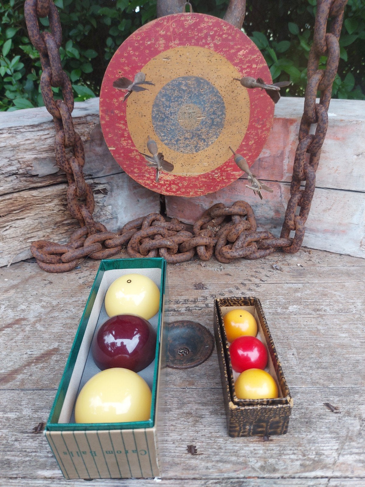 2 x set biljart ballen in doos groot & klein, Ophalen of Verzenden