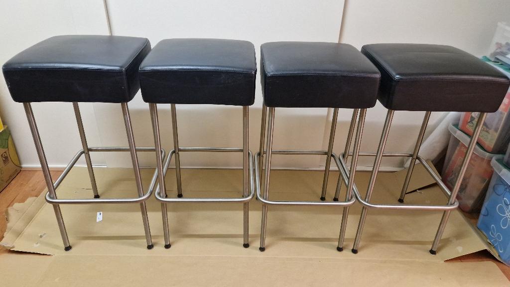 IKEA Julius Barkrukken (4x), Huis en Inrichting, Barkrukken, Gebruikt, 60 tot 90 cm, Metaal, 4 krukken, Ophalen