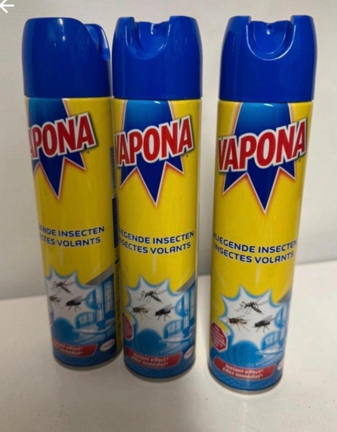 3 x Vapona Vliegende Insectenspray, Onbekend, Nieuw, Ophalen of Verzenden, Onbekend