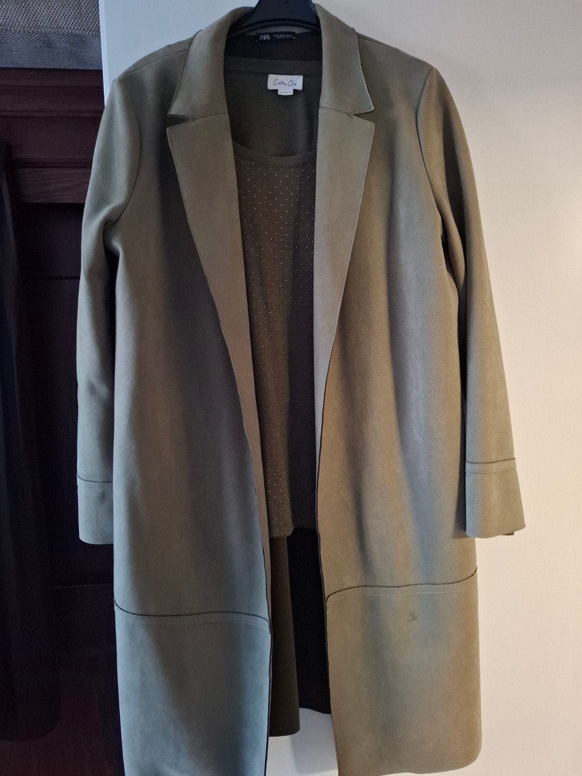 vest suedine zara incl shirt cottonclub, Ophalen of Verzenden, Zo goed als nieuw, Maat 46/48 (XL) of groter