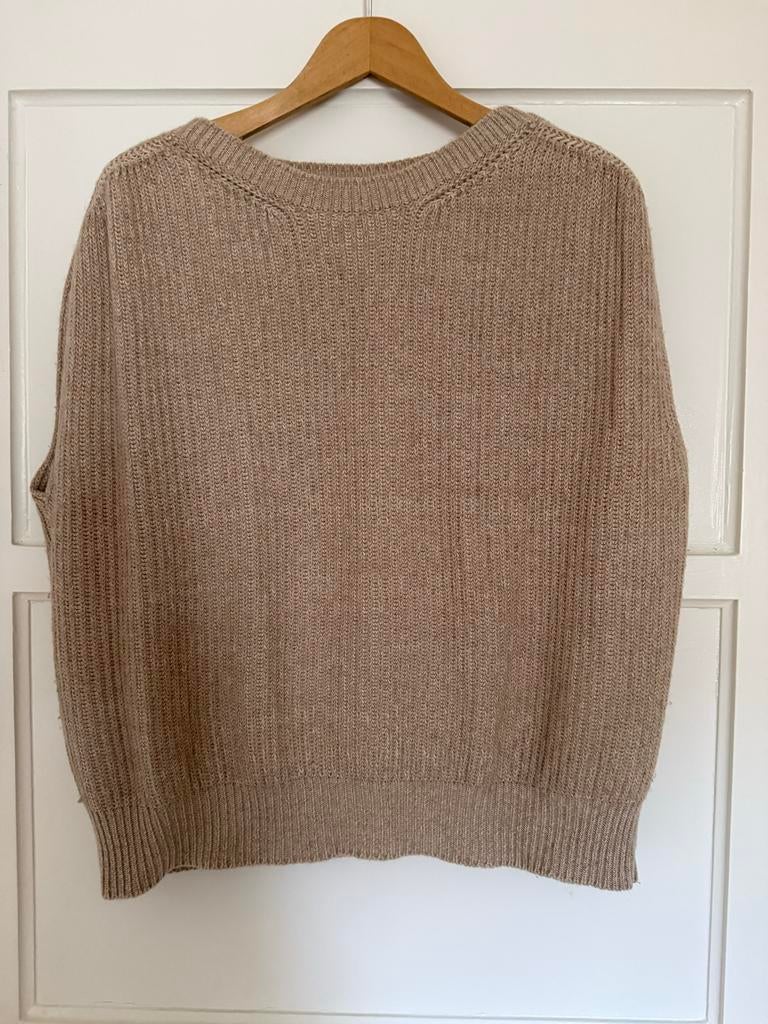 Humanoid gebreide spencer - Beige/Bruin, Ophalen of Verzenden, Zo goed als nieuw, Maat 38/40 (M), Beige