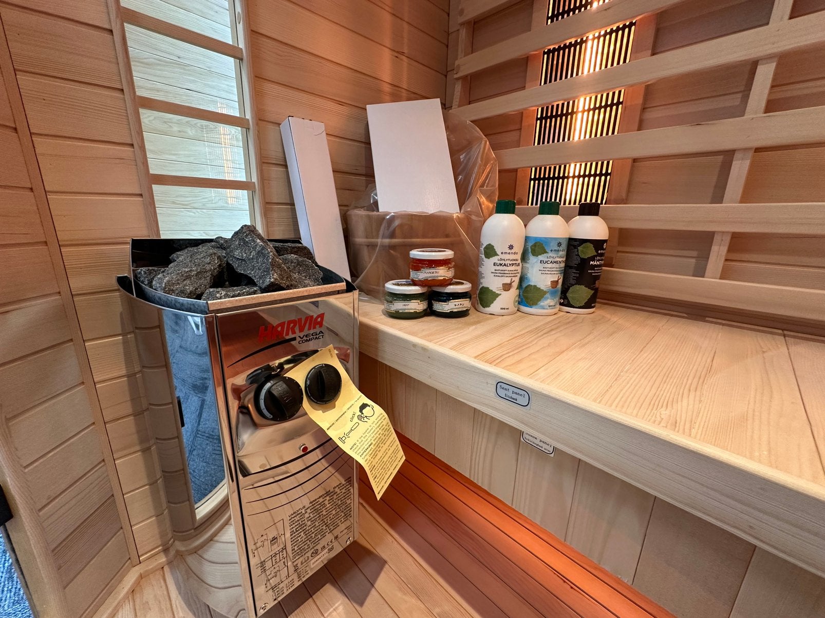 Nieuwe Combi Sauna | Infrarood + Finse Kachel 230V | 150x150, Sport en Fitness, Sauna, Info@inner-stillness.nl, Fins of Traditioneel