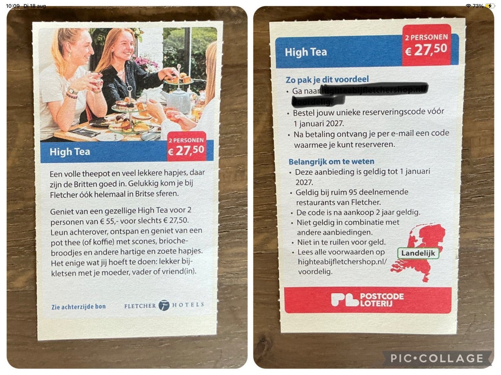 Voordeelbon High Tea bij Fletchers Hotels (KWF), Tickets en Kaartjes, Kortingen en Cadeaubonnen, Twee personen, Kortingsbon
