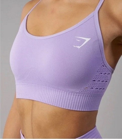 Lilac energy seamless sports bra (Gymshark), Paars, Ophalen of Verzenden, Maat 34 (XS) of kleiner, Gymshark
