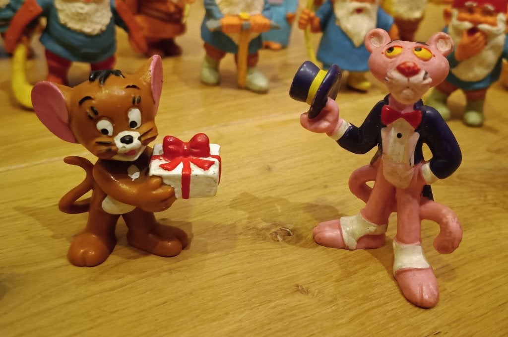 Vintage Jerry van Tom, Pink Panther & smurfen, Ophalen of Verzenden, Zo goed als nieuw