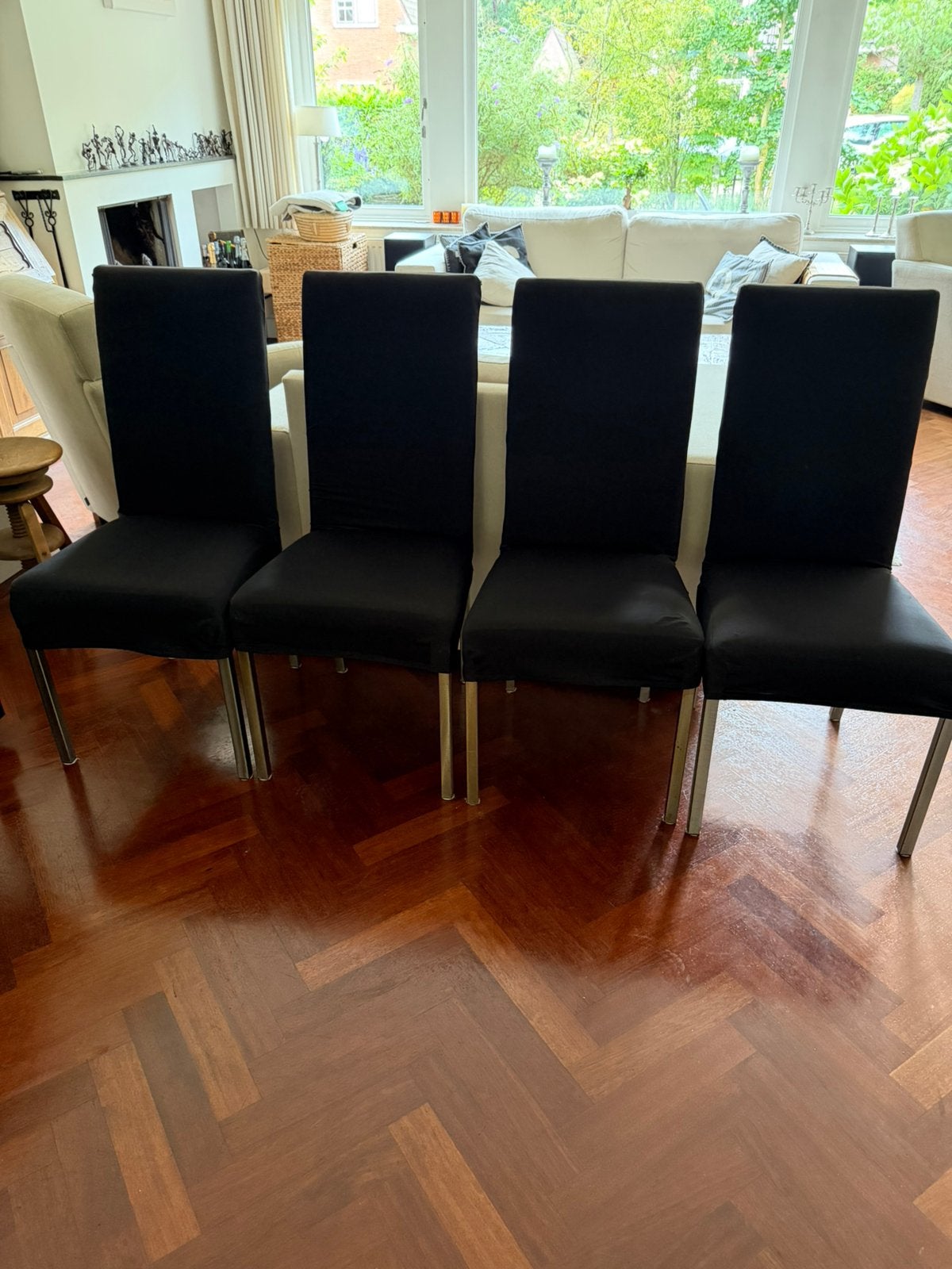 Eetkamerstoelen 4x, Ophalen, Gebruikt, Vier