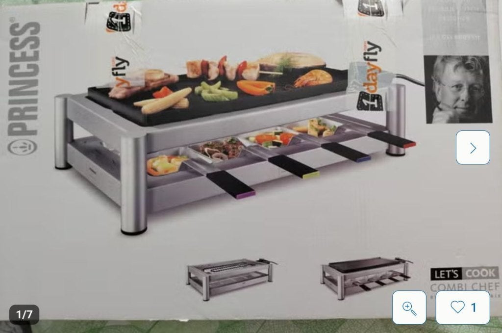 gourmetstel princess, Witgoed en Apparatuur, Gourmetstellen, Ophalen, Gebruikt, 4 t/m 7 personen