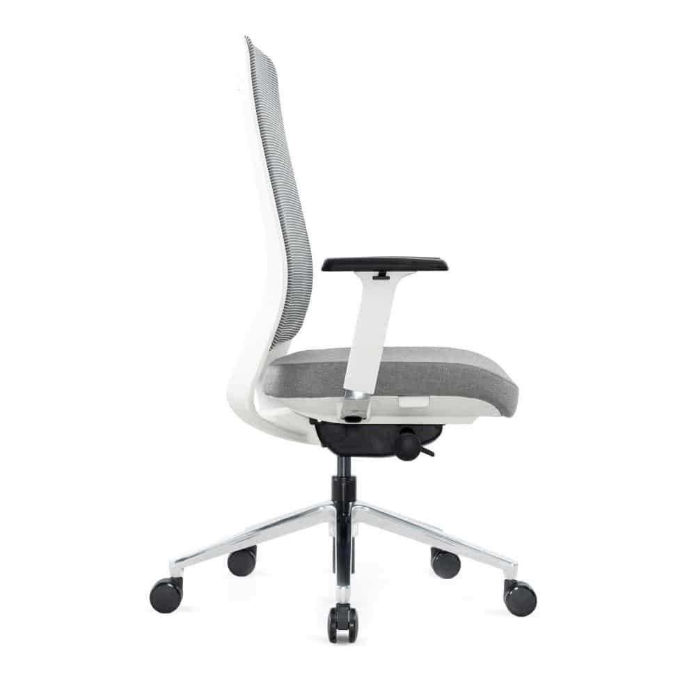 Ergonomische design bureaustoel VST Ledderra grijs wit, VST, Nieuw, Ophalen of Verzenden, Industriestraat 5